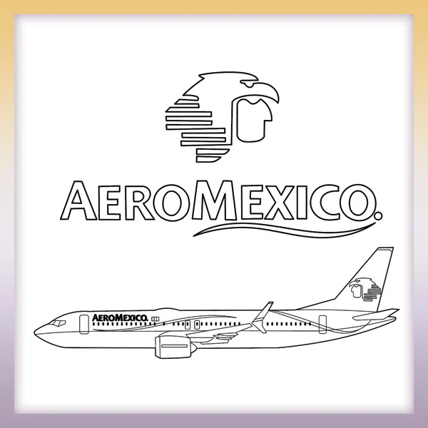 Aeromexico lietadlo | Online omaľovánky pre deti