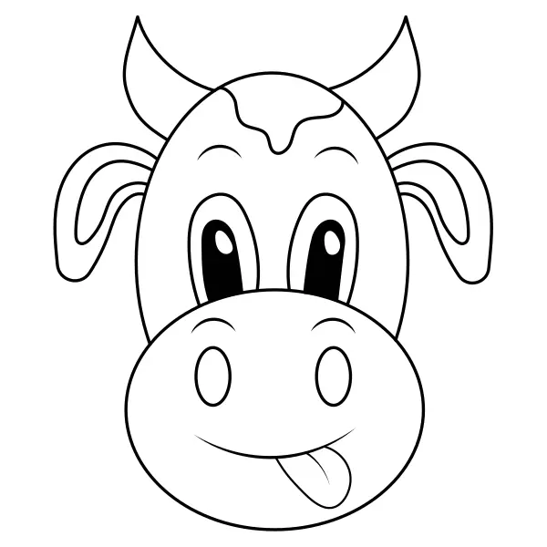 Hlava kravy | Online omaľovánky pre deti