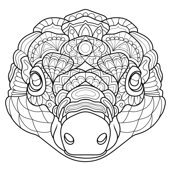 Mandala – Pangolin | Online omaľovánky pre deti